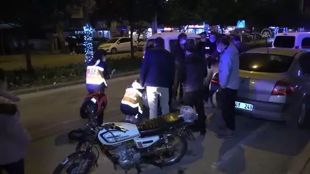 Otomobil ile motosiklet çarpıştı: 1 yaralı Otomobil ile motosiklet çarpıştı: 1 yaralı