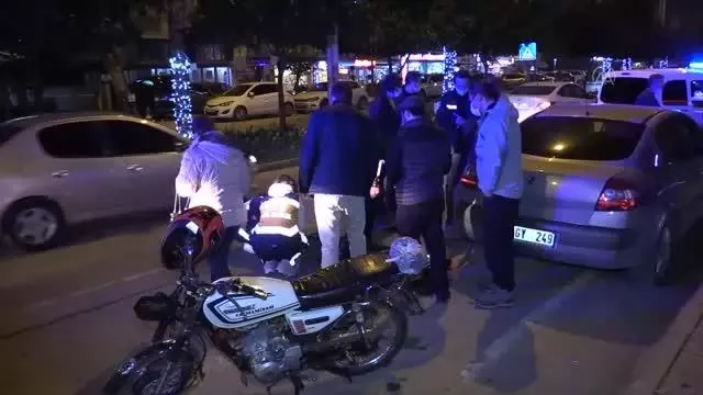 Otomobil ile motosiklet çarpıştı: 1 yaralı Otomobil ile motosiklet çarpıştı: 1 yaralı
