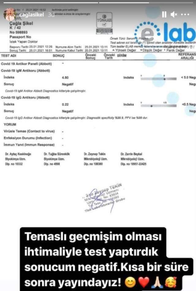 Aşı olan Çağla Şıkel koronavirüse yakalandığı iddialarını yalanladı Aşı olan Çağla Şıkel koronavirüse yakalandığı iddialarını yalanladı