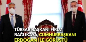 TÜRSAB Başkanı Firuz Bağlıkaya, Cumhurbaşkanı Erdoğan ile görüştü