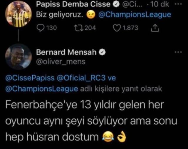 The words of Beşiktaş Mensah about F. Garden made a mess!  The truth is later realized