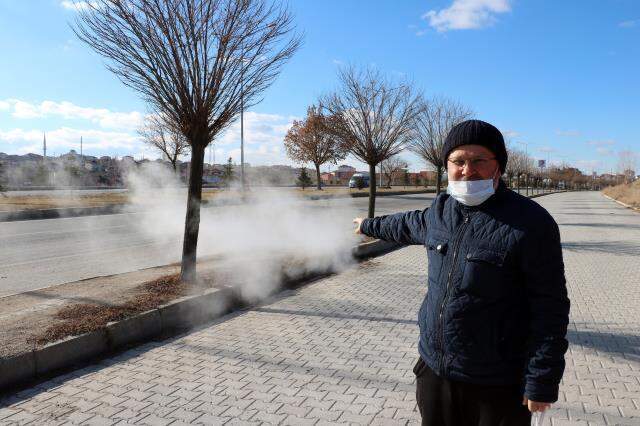 Burası İzlanda değil Yozgat! Yol kenarlarından çıkan buharları ilk kez görenler şaşırıp kalıyor