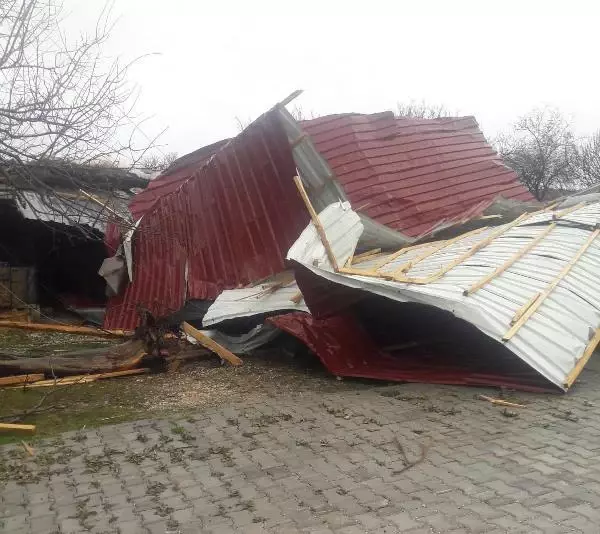 Denizli'de şiddetli rüzgar çatıları uçurdu, ağaçları söktü (2) Denizli'de şiddetli rüzgar çatıları uçurdu, ağaçları söktü (2)