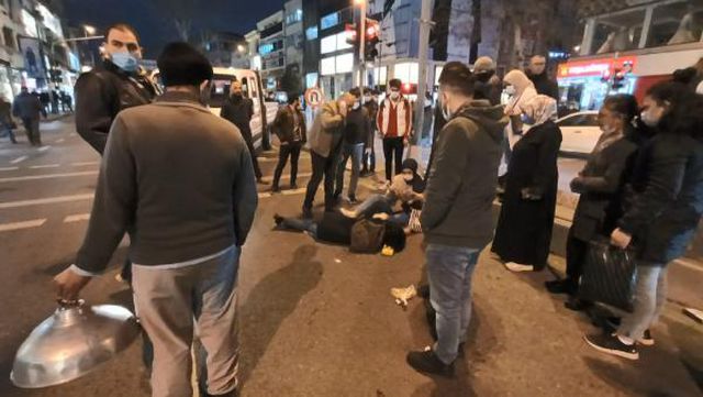 Kırmızı ışıkta geçen kadına kamyonet çarptı, şoför aracı bırakıp olay yerinden kaçtı