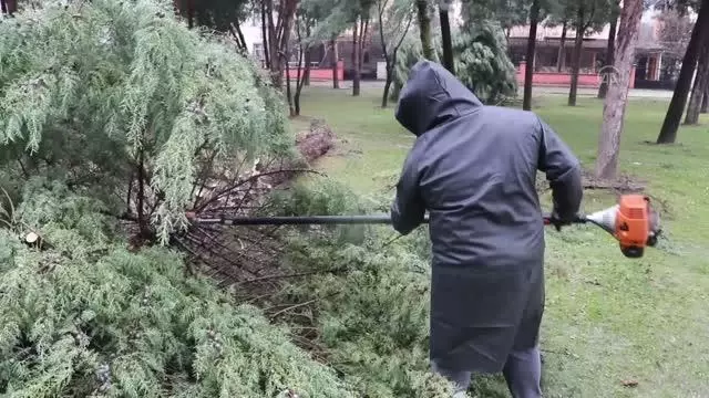 Fırtına ve sağanak nedeniyle çatılar uçtu, ağaçlar devrildi Fırtına ve sağanak nedeniyle çatılar uçtu, ağaçlar devrildi