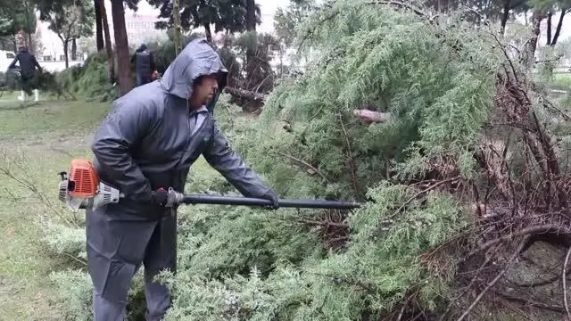 Fırtına ve sağanak nedeniyle çatılar uçtu, ağaçlar devrildi Fırtına ve sağanak nedeniyle çatılar uçtu, ağaçlar devrildi