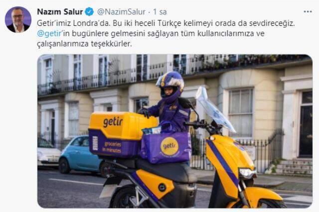 'Getir' Londra'da hizmet vermeye başladı 'Getir' Londra'da hizmet vermeye başladı