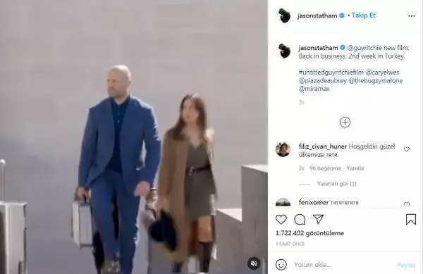 Jason Statham'dan, 'Türkiye'de ikinci hafta' paylaşımı Jason Statham'dan, 'Türkiye'de ikinci hafta' paylaşımı