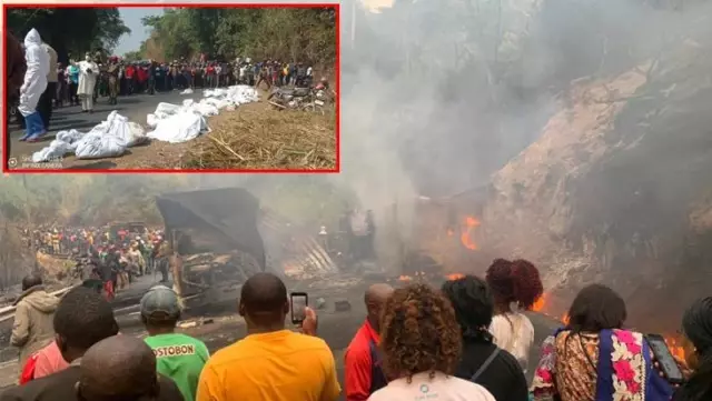 Kamerun'da yolcu otobüsüyle kamyon çarpıştı! Alevlerin yükseldiği kazada 53 kişi öldü, 29 kişi yaralandı Kamerun'da yolcu otobüsüyle kamyon çarpıştı! Alevlerin yükseldiği kazada 53 kişi öldü, 29 kişi yaralandı