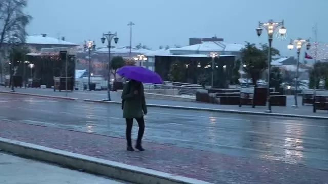 Kar yağışı başladı Kar yağışı başladı