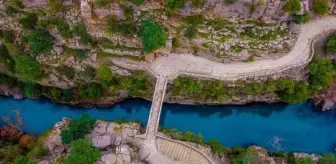 Köprülü Kanyon'da kış manzarası