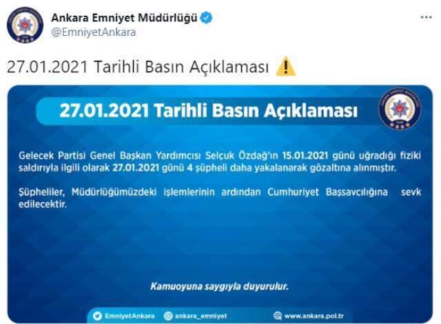 Son Dakika: Selçuk Özdağ'a saldırıyla ilgili 4 şüpheli daha yakalandı Son Dakika: Selçuk Özdağ'a saldırıyla ilgili 4 şüpheli daha yakalandı