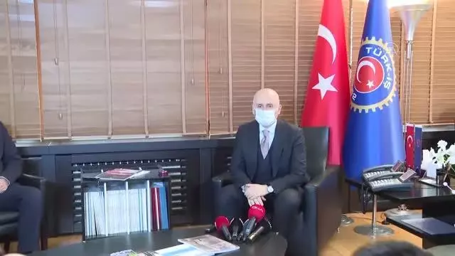 Bakan Karaismailoğlu, Türk-İş Genel Başkanı Atalay ile görüştü Bakan Karaismailoğlu, Türk-İş Genel Başkanı Atalay ile görüştü
