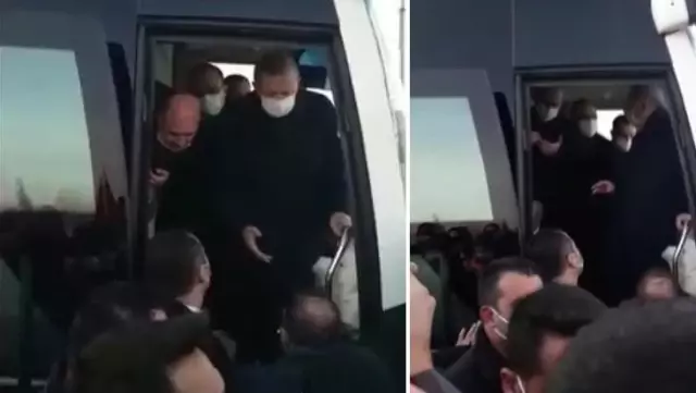 Cumhurbaşkanı Erdoğan'ın bindiği otobüsün önüne geçen vatandaşlar, Sıddık Erikli isimli kişiyi şikayet etti Cumhurbaşkanı Erdoğan'ın bindiği otobüsün önüne geçen vatandaşlar, Sıddık Erikli isimli kişiyi şikayet etti