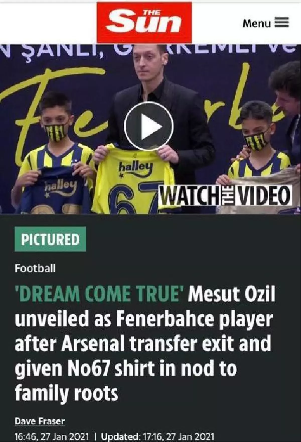 Mesut Özil, Alman ve İngiltere basınının manşetlerinde