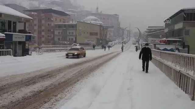 Şemdinli'de kar yağışı etkili oldu Şemdinli'de kar yağışı etkili oldu