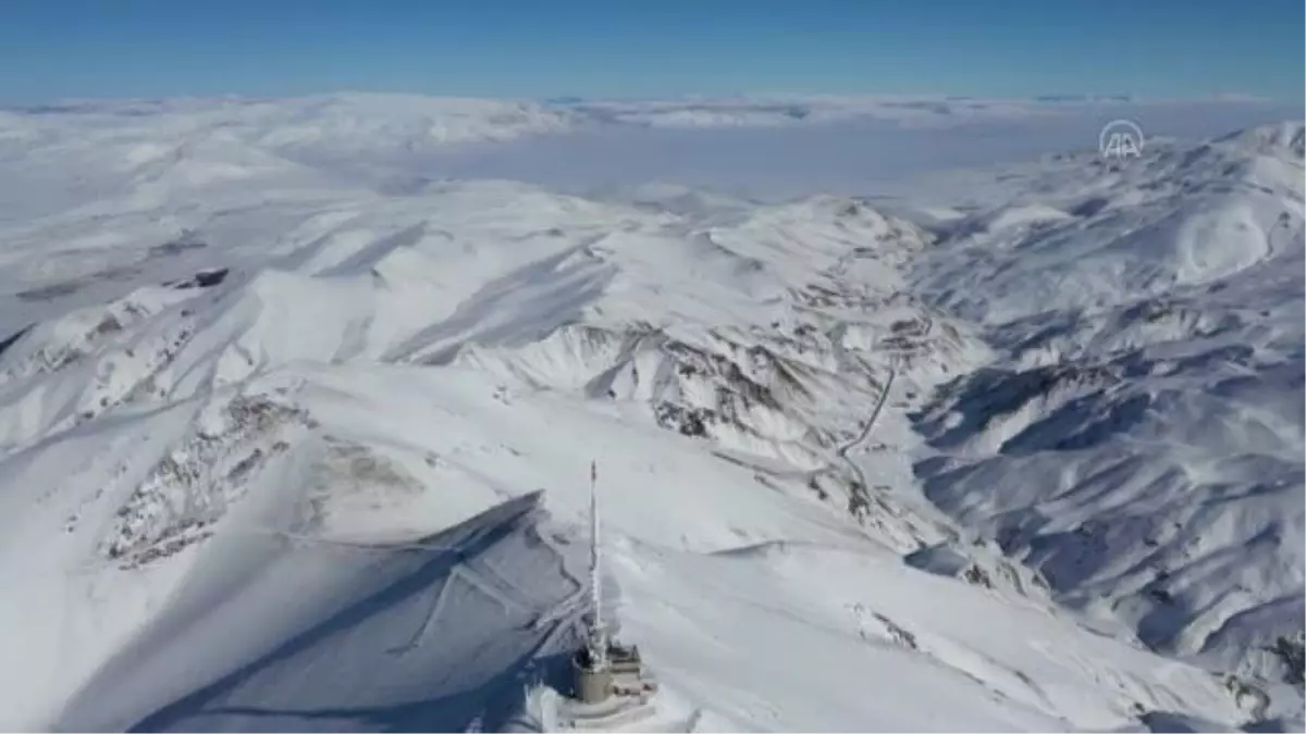(DRONE) - Beyaz gelinliğini giyen 'Erzurum dağları kar ile boran'
