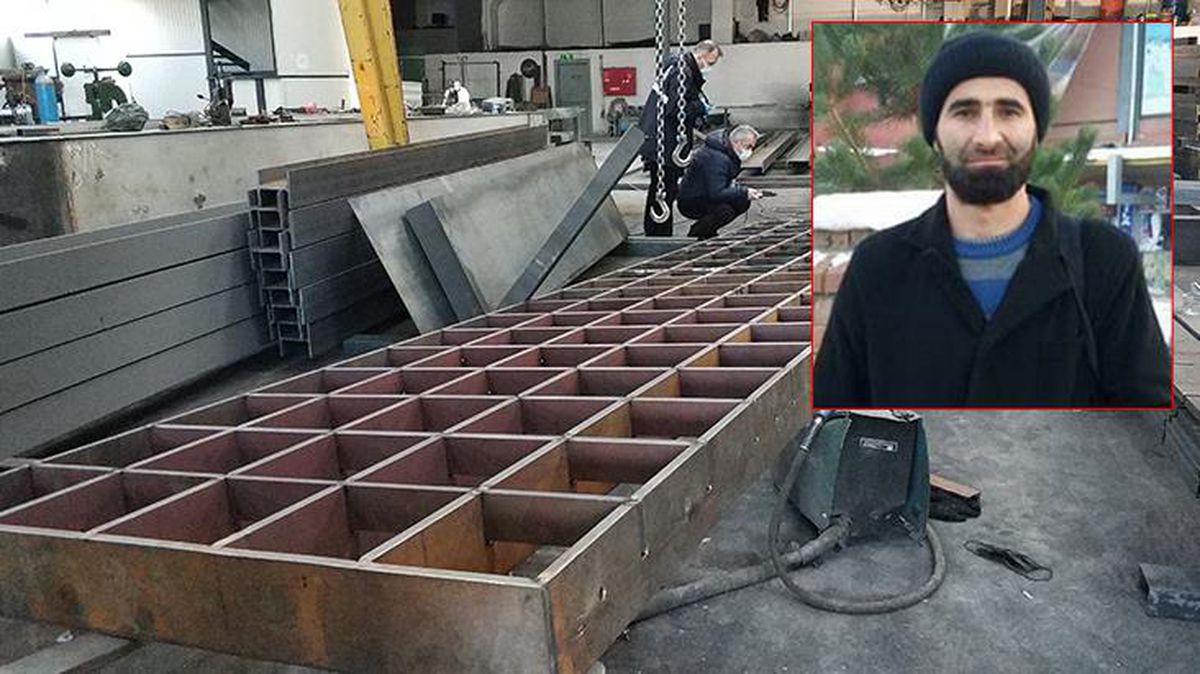 Üzerine 2,5 tonluk ızgara devrilen kaynak ustası feci şekilde can verdi