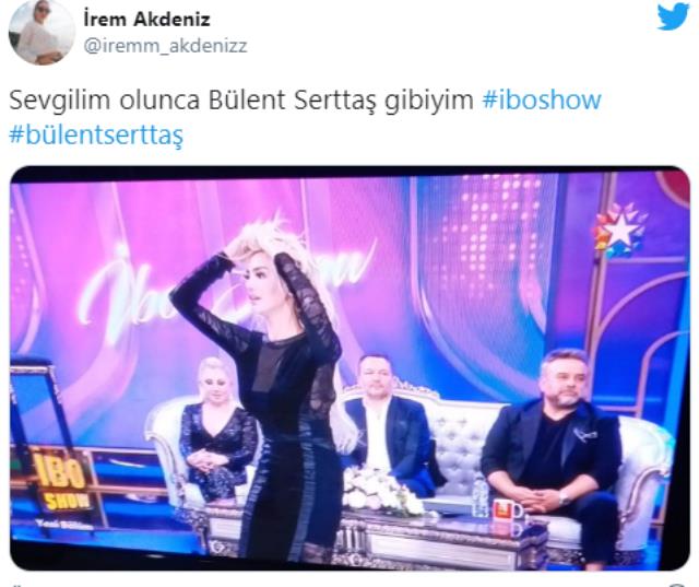 İbo Show'da Ali Sunal ve Bülent Serttaş'ın oryantal Didem'e bakmamaya çalıştığı anlar çok konuşuldu