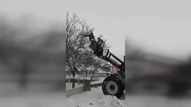 Güdül'de ağaçta mahsur kalan kuşu belediye ekipleri kurtardı Güdül'de ağaçta mahsur kalan kuşu belediye ekipleri kurtardı