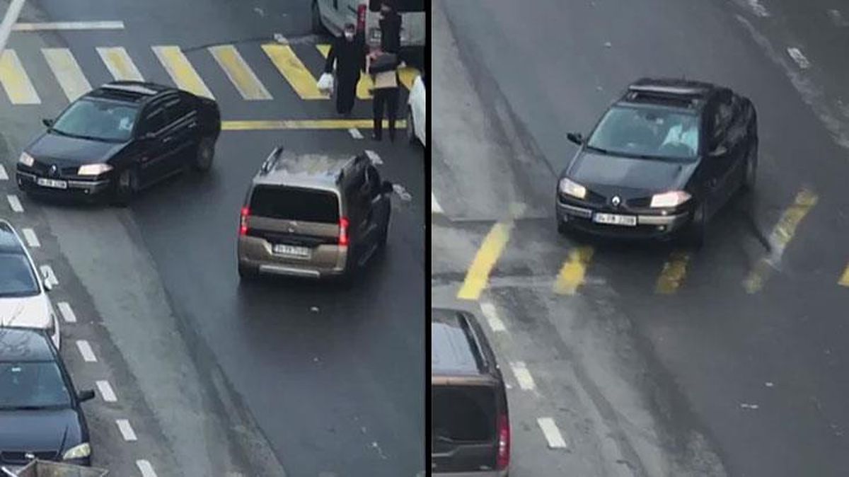 Ne kendi canını düşündü ne de çevredekilerin! Şehir magandasının tehlikeli yolculuğu kamerada