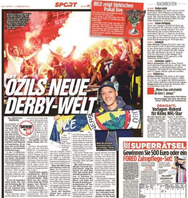 Bild F.Bahçe'nin after Mesut transfer, Turkey Cup, took the right internet broadcasting