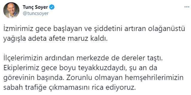 Son Dakika: İzmir'de sağanak yağış sele neden oldu! Vatandaşlara 'Evden çıkmayın' uyarısı yapıldı