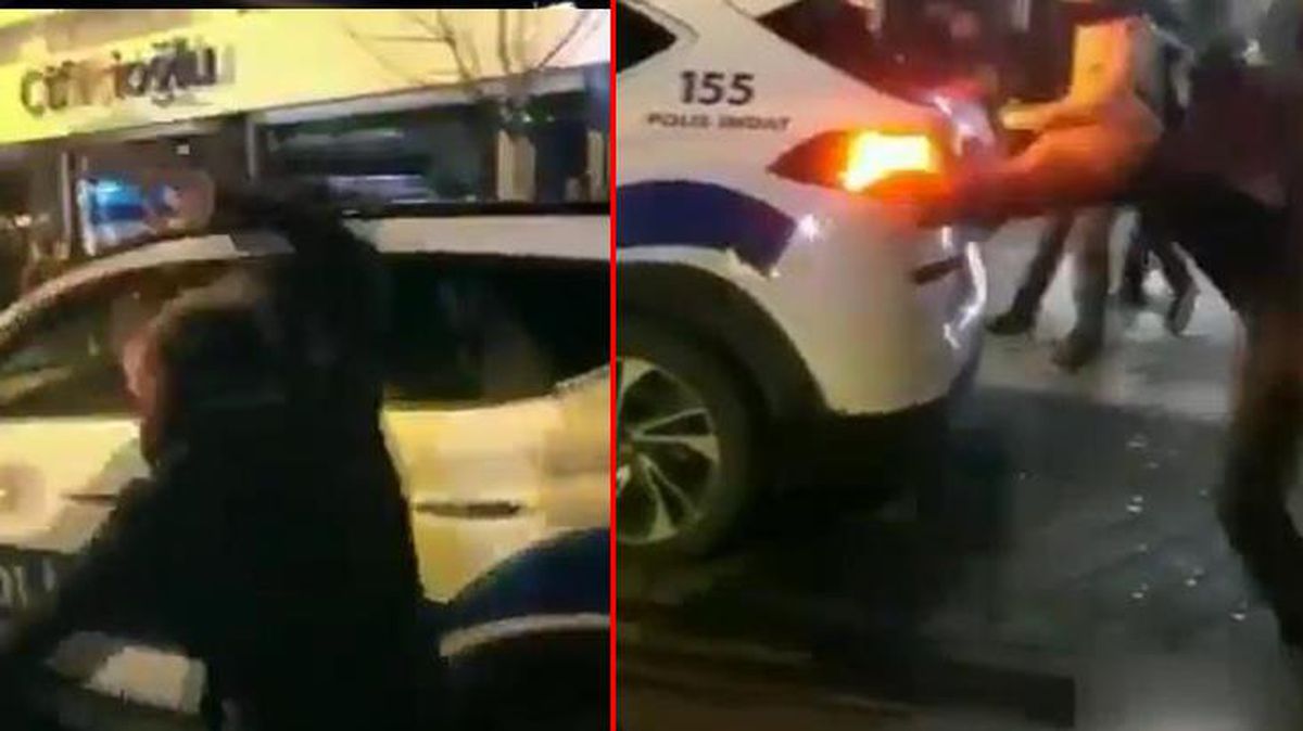 Boğaziçi eylemlerinde provokatörler iş başında! Polis aracına saldırdılar