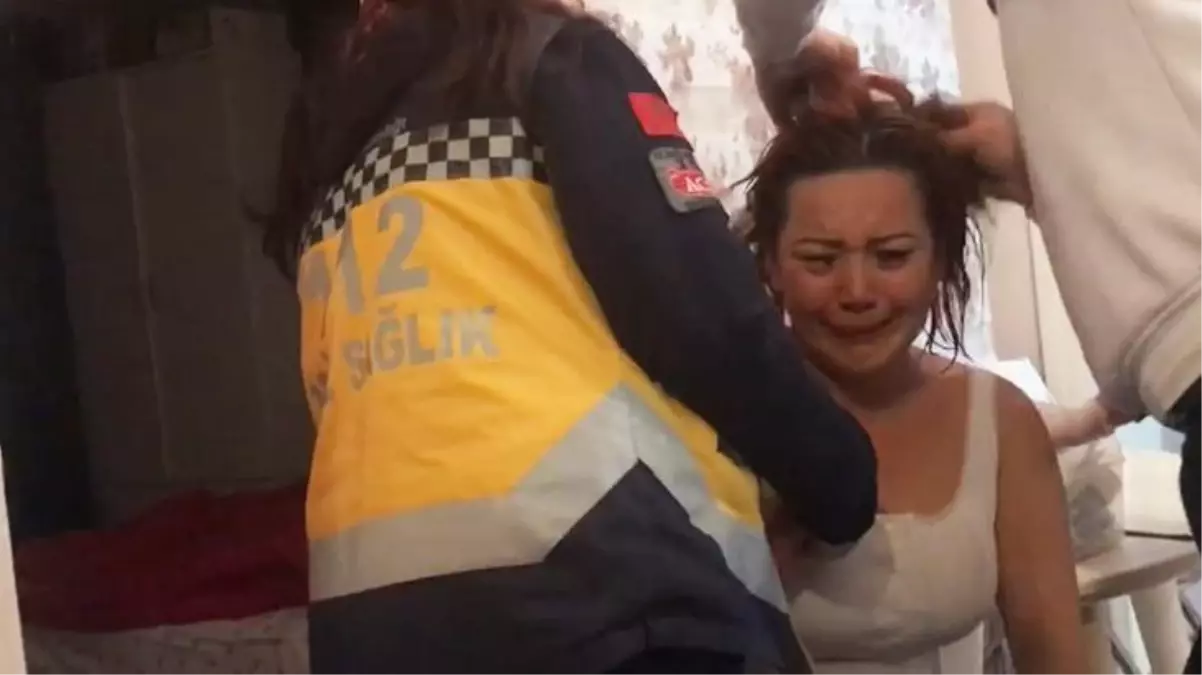 Sevgilisiyle tartışan genç kadın evin çatısına çıkarak intihara kalkıştı