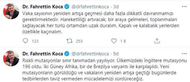 Son Dakika: Türkiye'de koronavirüsün Güney Afrika ve Brezilya mutasyonları da görüldü