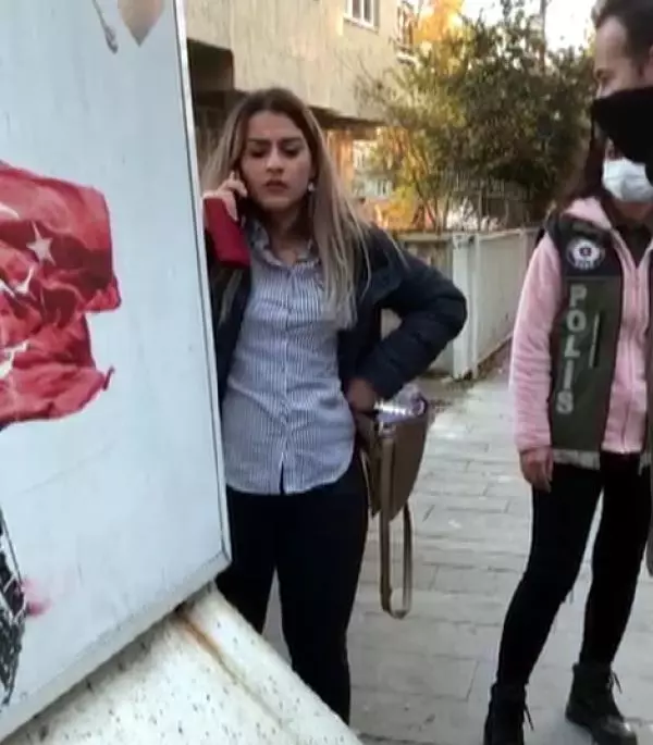 Kahramanmaraş'ta Gülcan Ç. yine olay çıkardı Kahramanmaraş'ta Gülcan Ç. yine olay çıkardı