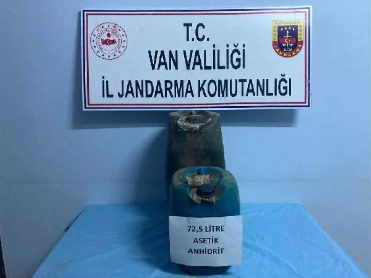 Başkale'de 72,5 litre asit anhidrit ele geçirildi