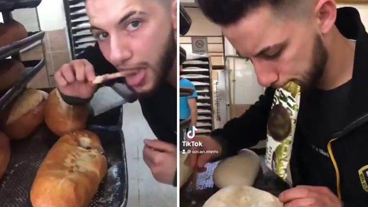 Bir TikTok skandalı daha! 'Süt banyosu' ve 'dönerle danstan' sonra şimdi de ekmekle çirkin oyun
