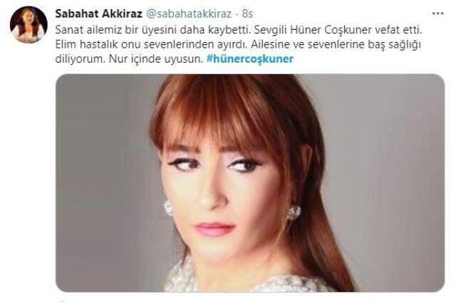 Hüner Coşkuner'in zamansız ölümü sanat dünyasını yasa boğdu Hüner Coşkuner'in zamansız ölümü sanat dünyasını yasa boğdu