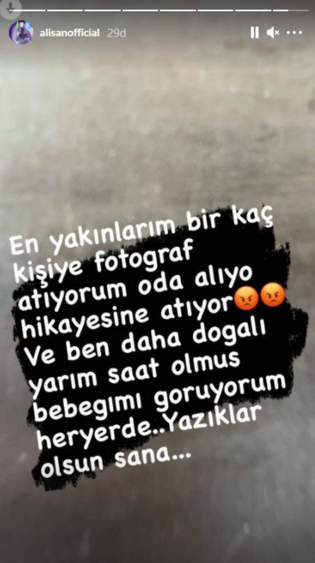 Alişan, bugün doğan bebeğinin fotoğrafını yayınlayan arkadaşına öfke kustu