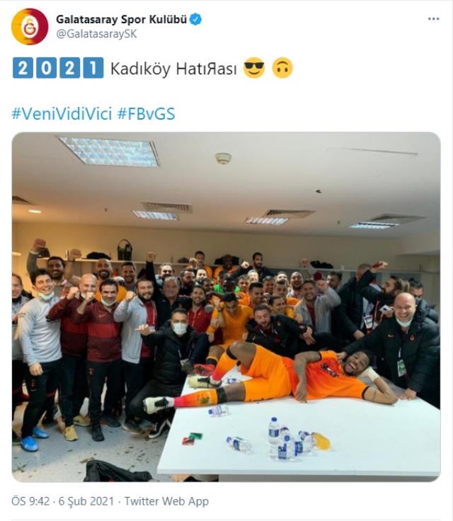 Galatasaray made several references to Fenerbahçe after the derby win