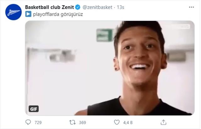 Sharing with Mesut Özil from Zenit, who lost to Fenerbahçe Beko: See you in the playoffs