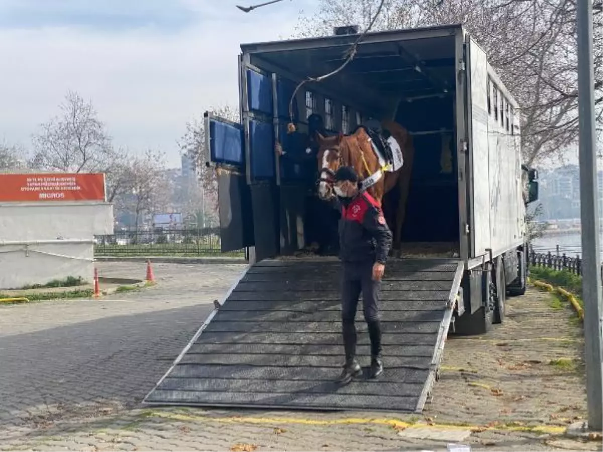 Caddebostan'da atlı birliklerin denetimi devam ediyor