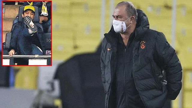 After the match, images of Fatih Terim, who threw the federation to the ball, appeared