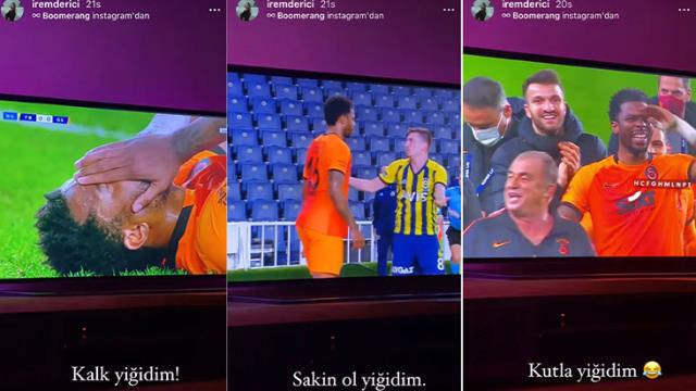 İrem Derici, who declared her love for Ryan Donk, praised the star on the night of the derby