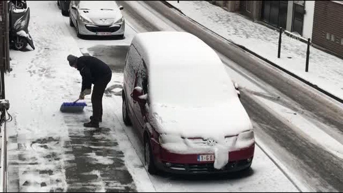 Belçika'da kar yağışı ve soğuk hava hayatı olumsuz etkiliyor