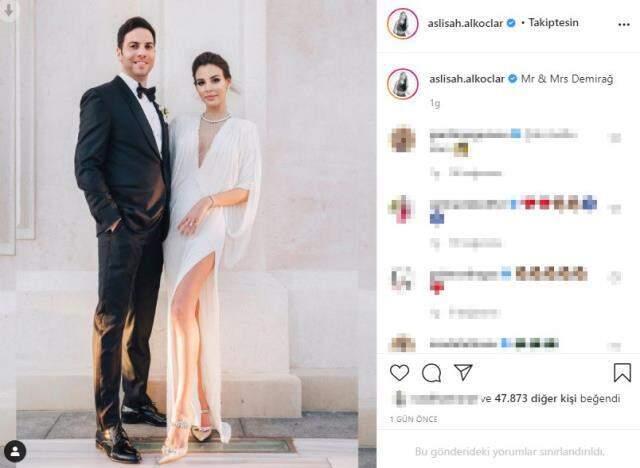 Kaan Demirdağ ile evlenen Aslışah Alkoçlar, Instagram'daki adını değiştirdi