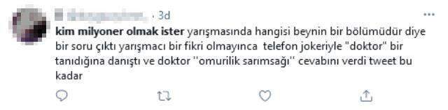 'Kim Milyoner Olmak İster'de doktor jokerin 'Omurilik sarımsağı' yanıtı dalga konusu oldu