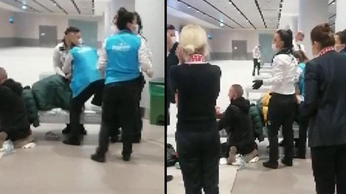 Rusya'dan İstanbul'a gelen bir yolcu havalimanında doğum yaptı! O anlar kamerada