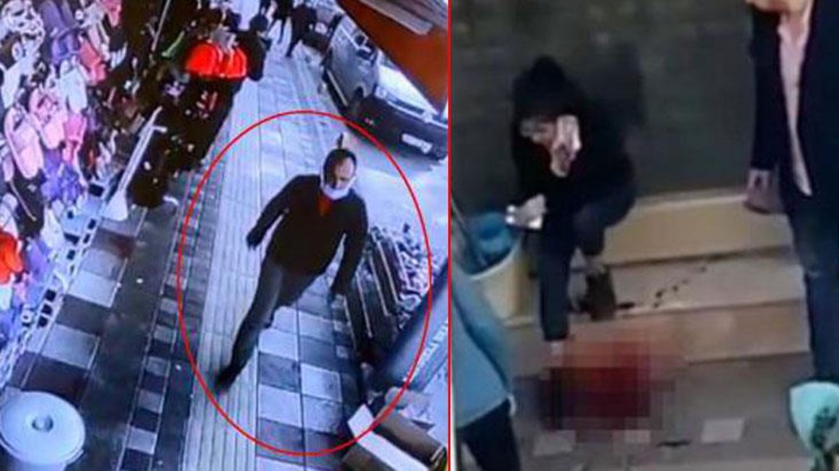 16 yaşındaki kızını sokakta boğazından bıçaklayan babanın umursamazlığı kameraya yansıdı