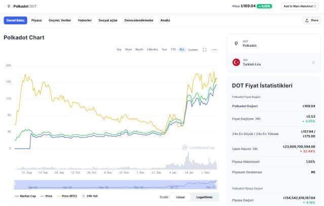 Polkadot Coin yorum ve grafiği! Polkadot Coin nedir, nasıl alınır?
