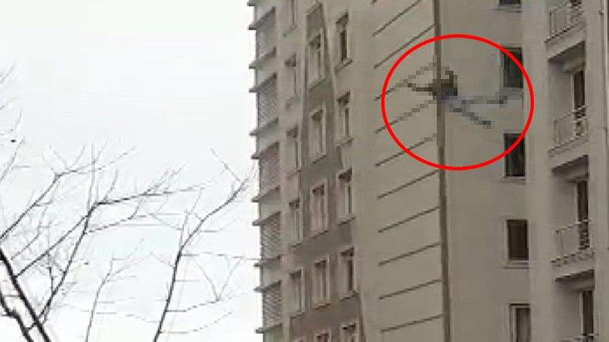 İstanbul'da intihar! Altıncı kattan kendini boşluğa bıraktı, o anlar kamerada