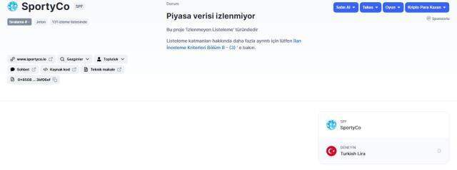 SPF (SportyCo) Coin nedir? SPF (SportyCo) yorum ve grafiği