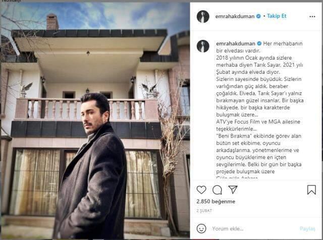 Beni Bırakma Tarık diziden ayrıldı mı? Beni Bırakma Tarık neden yok? Emrah Akduman diziden neden ayrıldı?