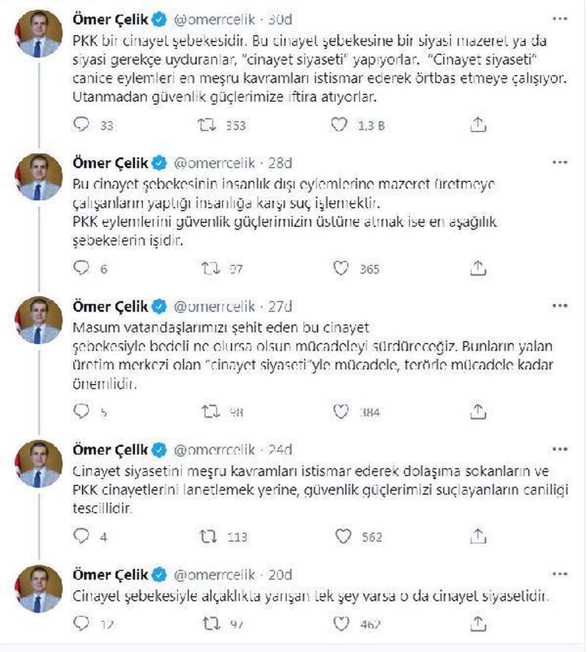 Son Dakika | AK Parti Sözcüsü Çelik: 'PKK'nın eylemlerini güvenlik güçlerimizin üstüne atmak en aşağılık şebekelerin işi'